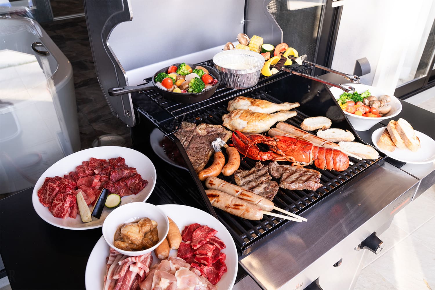 食事の持ち込みは自由 BBQコンロも完備